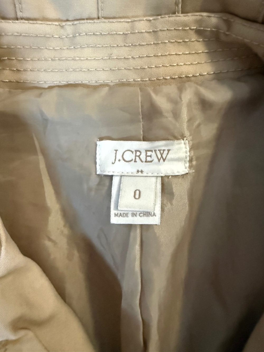 J Crew trench coat